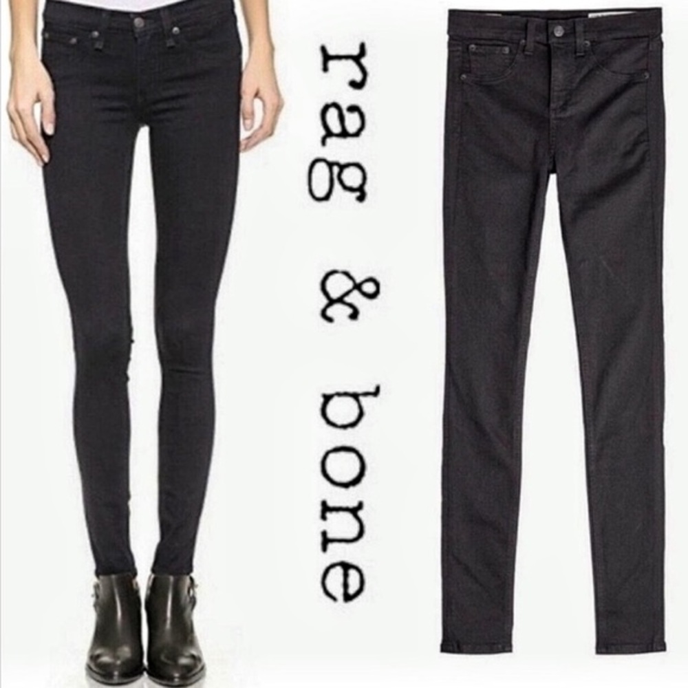 rag & bone Black Skinny Jeans for Women